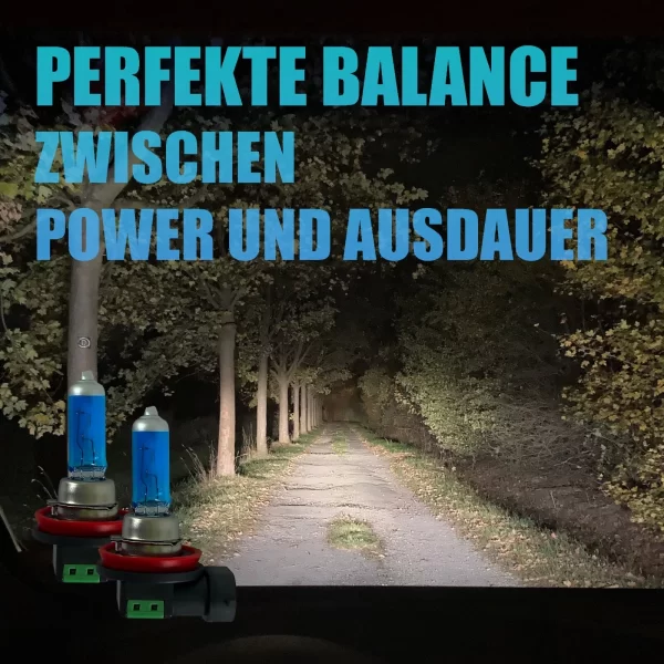 H8 Autolampen SET "Super White" 5500 K Auto Glühbirnen, KFZ Lampen (Set: 2 Stück) – Bild 6