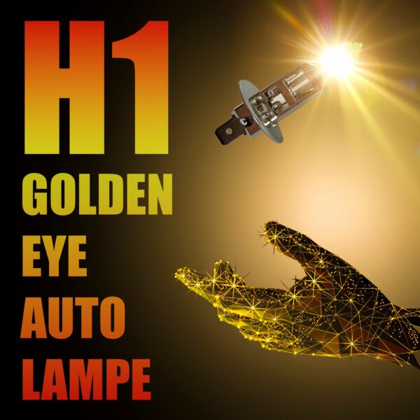 2 Stück H1 Glühbirnen "Golden Eye" 3000K, Autolampen, -Birnen, KFZ-Lampen
