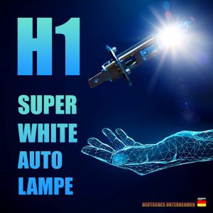 H1 Autolampen SET "Super White" 5500 K Auto Glühbirnen, KFZ Lampen (Set: 2 Stück)