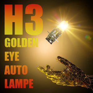 2 Stück H3 Glühbirnen "Golden Eye" 3000K, Autolampen, -Birnen, KFZ-Lampen