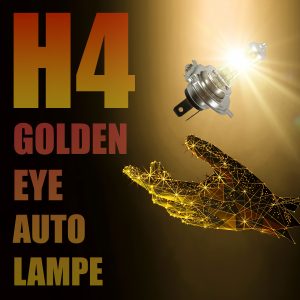 2 x H4 Glühbirnen "Golden Eye" 3000K, Autolampen, KFZ -Lampen (Set: 2 Stück)