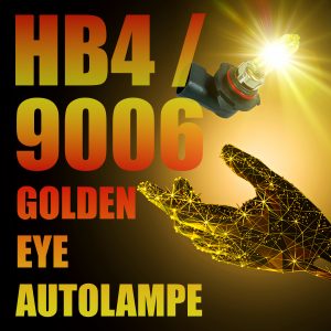 2 x HB4 / 9006 Glühbirnen "Golden Eye" 3000K, Autolampen, KFZ-Lampen (Set: 2 Stück)