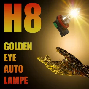 2 x H8 Glühbirnen "Golden Eye" 3000K, Autolampen, KFZ- Lampen, Set: 2 Stück