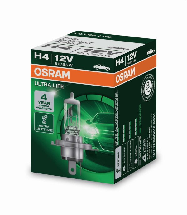 2 Stück H4 OSRAM, Halogen-Lampen, ULTRA LIFE Line – Bild 5