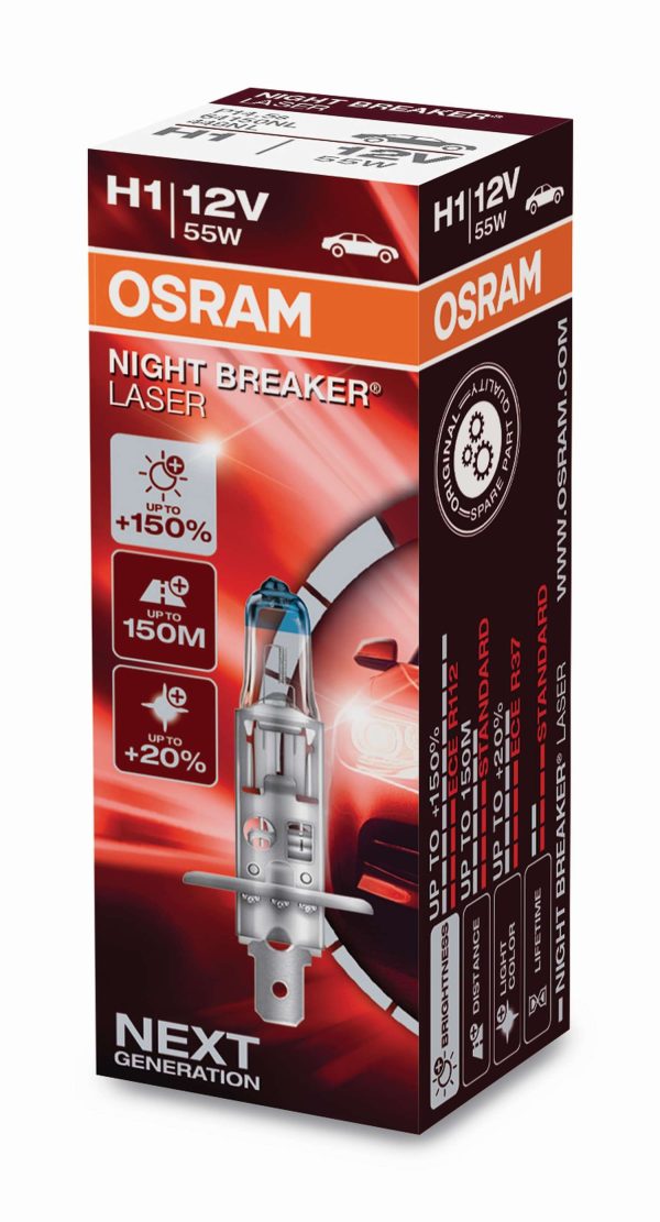 2 Stück H1 OSRAM, Halogen-Lampen, NIGHT BREAKER LASER 64150NL – Bild 6