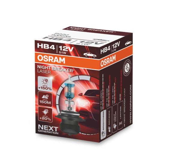 2 Stück HB4 OSRAM, Halogen-Lampen, NIGHT BREAKER LASER 9006NL – Bild 6