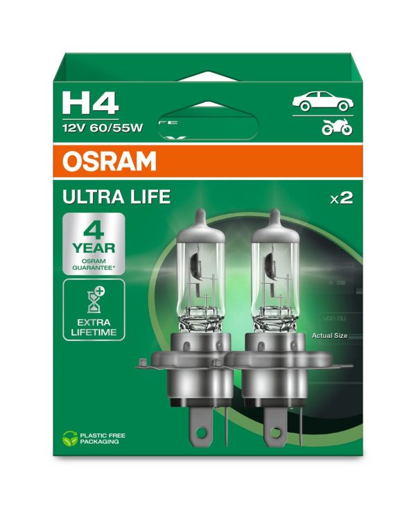 2 Stück H4 OSRAM, Halogen-Lampen, ULTRA LIFE Line – Bild 8