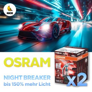 HB4 OSRAM, Halogen-Lampen, NIGHT BREAKER LASER