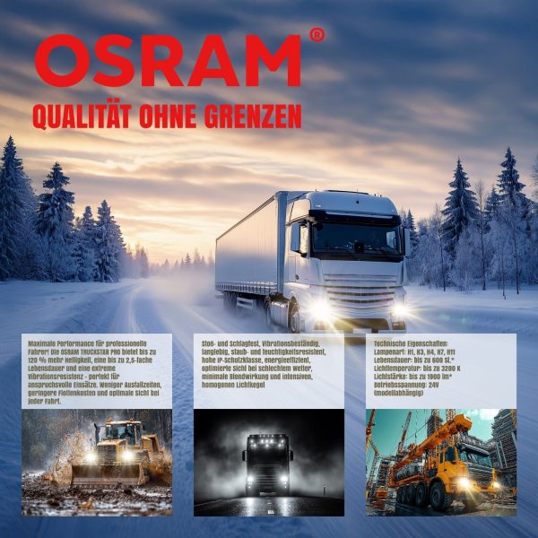 OSRAM TRUCKSTAR Pro +120% mehr Licht 24V LKW Lampen