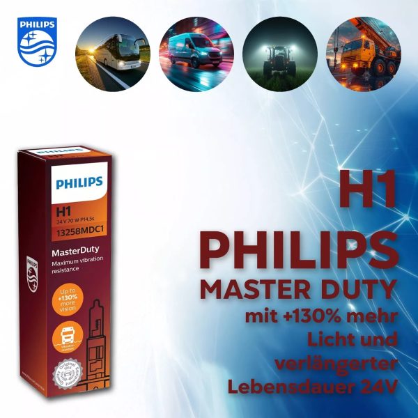 H1 PHILIPS MASTER DUTY 24V LKW-Lampen