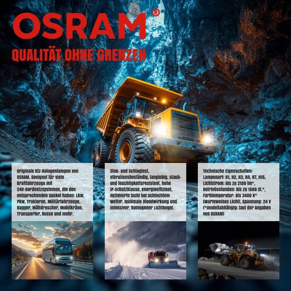 H1 OSRAM ORIGINAL LINE LKW Lampen