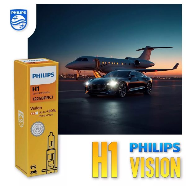 H1 PHILIPS VISION Autolampen 30% mehr Licht
