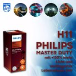 H11 PHILIPS MASTER DUTY 24V LKW-Lampen