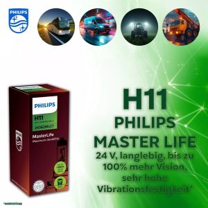 H11 PHILIPS MASTER LIFE LKW Lampen 24V