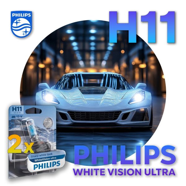 H11 PHILIPS WHITE VISION Autolampen