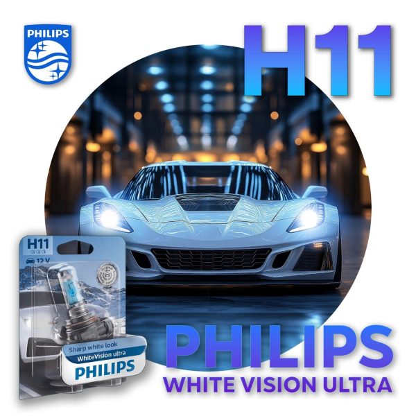H11 PHILIPS WHITE VISION Autolampen