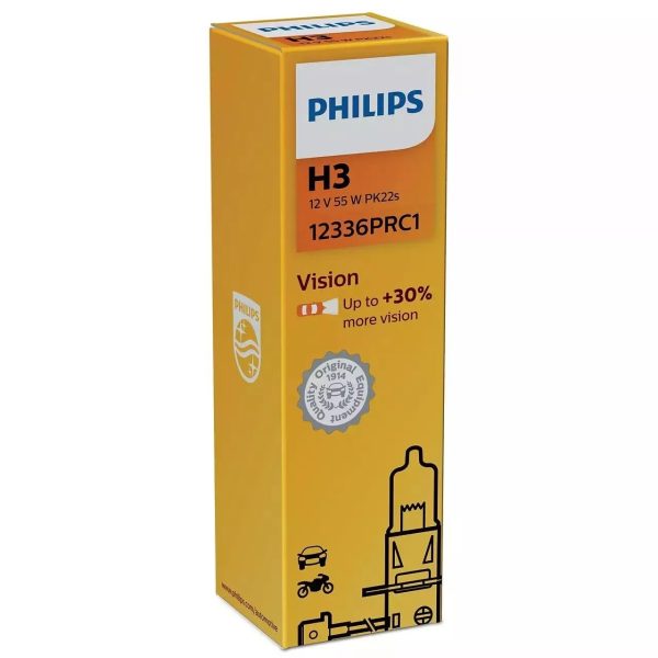 H3 PHILIPS VISION Autolampen 30% mehr Licht