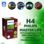 H4 PHILIPS MASTER LIFE LKW Lampen 24V