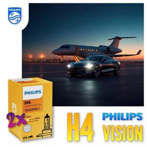 H4 PHILIPS VISION Autolampen 30% mehr Licht