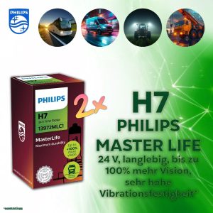 H7 PHILIPS MASTER LIFE LKW Lampen 24V