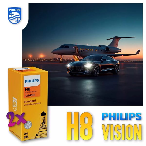 H8 PHILIPS VISION Autolampen 30% mehr Licht