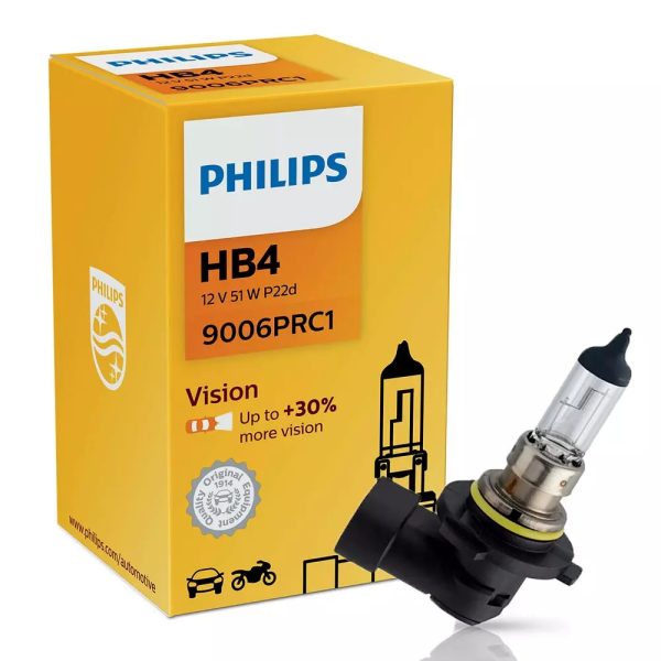 HB4 PHILIPS VISION Autolampen 30% mehr Licht