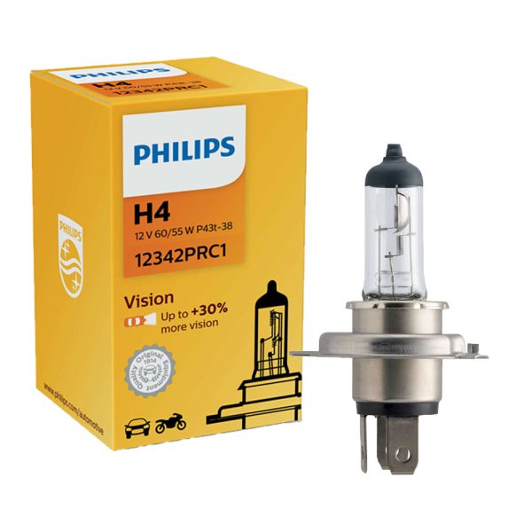 H4 PHILIPS Auto-Lampen VISION GT200 30% mehr Licht
