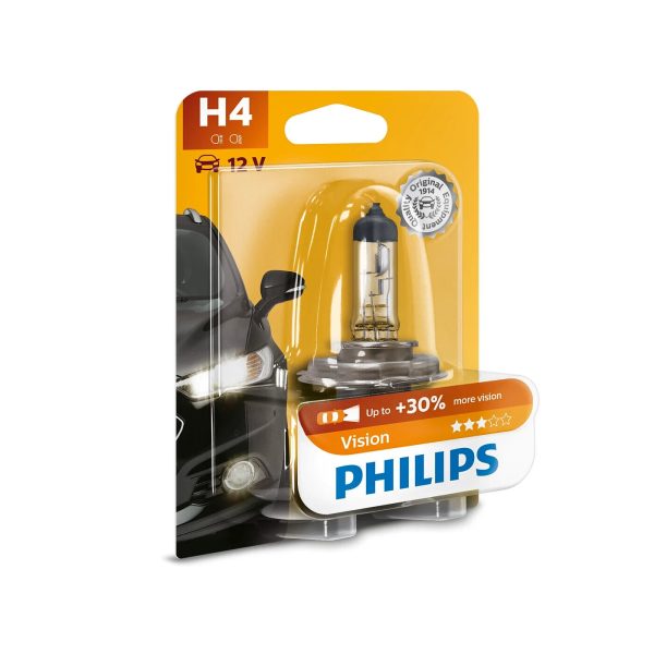 H4 PHILIPS Auto-Lampen VISION GT200 30% mehr Licht
