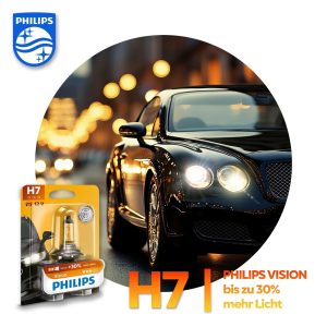 H7 PHILIPS Auto-Lampen VISION GT200 30% mehr Licht
