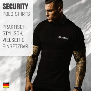 Security Polo-Shirt in Schwarz