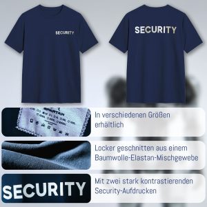 Security T-Shirt in Blau