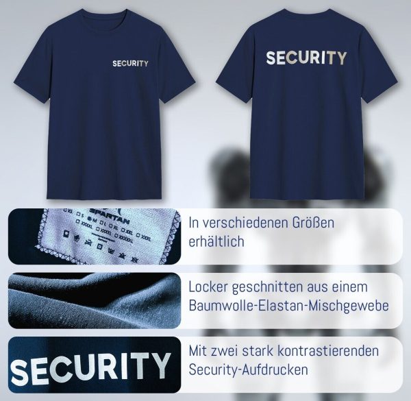 Security T-Shirt in Blau