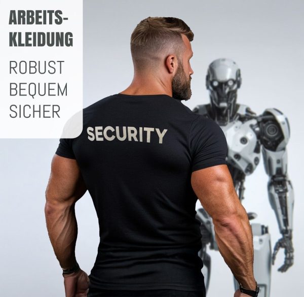 Security T-Shirt in Blau