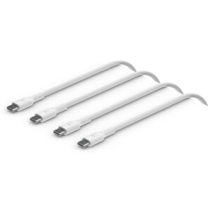 1x2 Belkin USB-C/USB-C 2.0 PVC 1m, Doppelp.weiß CAB003bt1MWH2PK