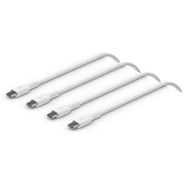 1x2 Belkin geflocht. PVC Kab.2m USB-C/USB-C weiß CAB004bt2MWH2PK
