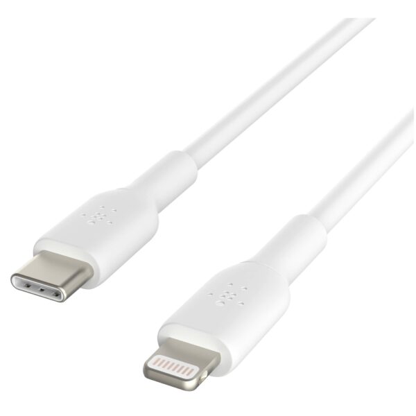 Belkin Lightning/USB-C Kabel 1m PVC, mfi zertifiziert, weiß – Bild 2