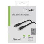 Belkin Lightning / USB-C Kabel 1m ummantelt, mfi zert., schwarz