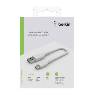 Belkin USB-C/USB-A Kabel 15cm PVC, weiß CAB001bt0MWH