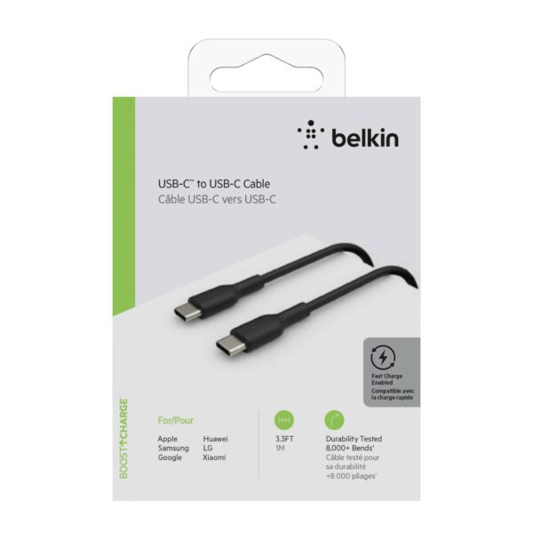 Belkin USB-C/USB-C Kabel 1m PVC, schwarz CAB003bt1MBK