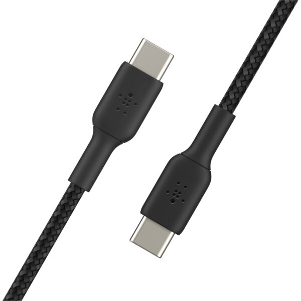 Belkin USB-C/USB-C Kabel 1m ummantelt, schwarz CAB004bt1MBK – Bild 2