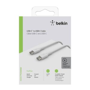 Belkin USB-C/USB-C Kabel 2m PVC, weiß CAB003bt2MWH