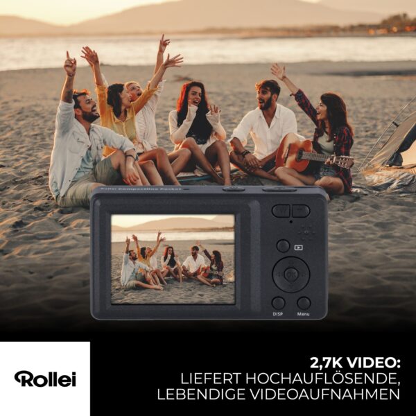 Rollei Compactline Pocket Digitalkamera Schwarz – Bild 11