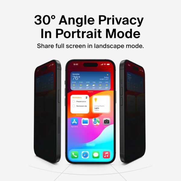 Belkin ScreenForce InvisiGlassAM Privacy 16/15Plus 14 ProMax – Bild 3
