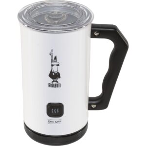 Bialetti MKF02 Elektrischer Milchaufschäumer, weiß