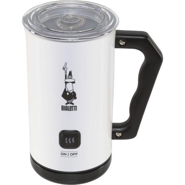 Bialetti MKF02 Elektrischer Milchaufschäumer, weiß