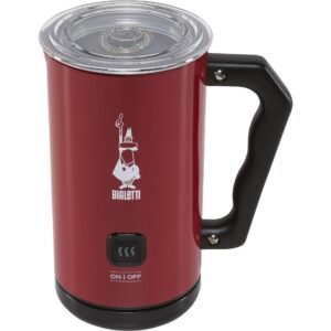 Bialetti MKF02 Elektrischer Milchaufschäumer, rot