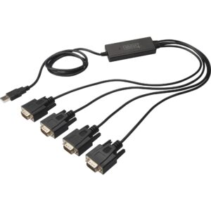 DIGITUS USB 2.0 zu 4xRS232 Kabel USB zu Serial Adapter, 1,5m
