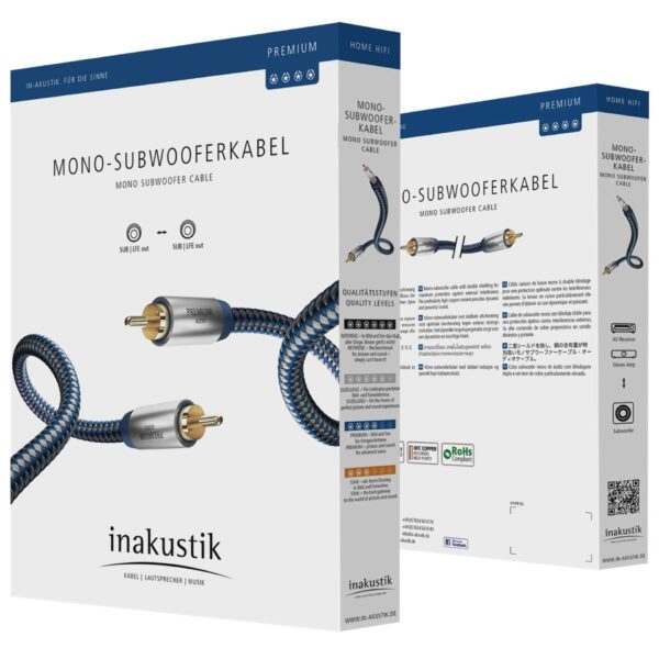 in-akustik Premium Y Subwoofer SUB Audiokabel 2,0m – Bild 2