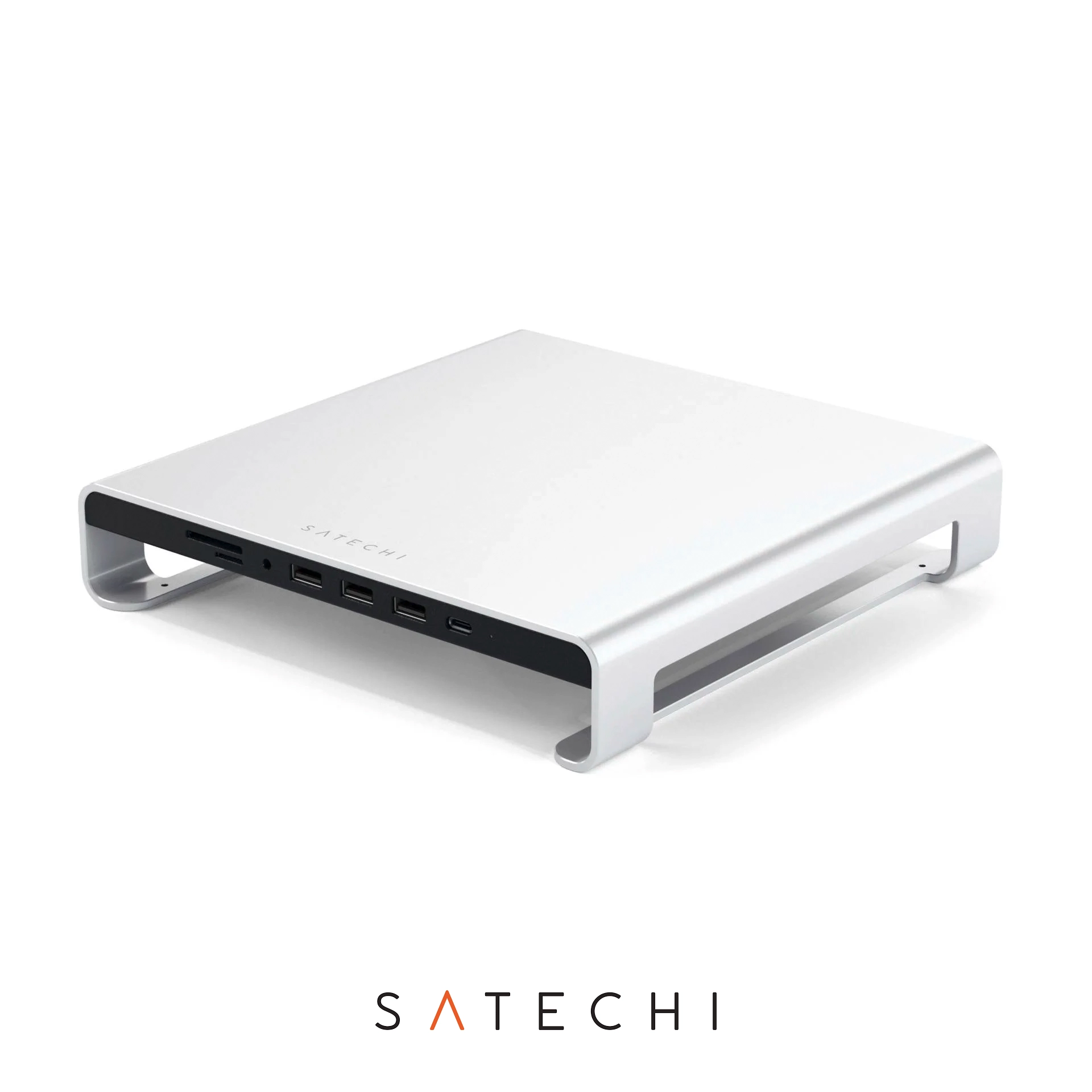 Satechi Aluminum Monitor Stand Hub for iMac silver