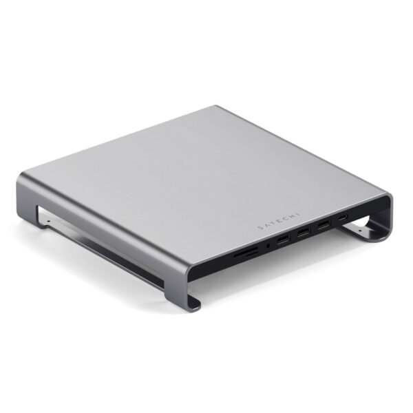 Satechi Aluminum Monitor Stand Hub for iMac space gray – Bild 3